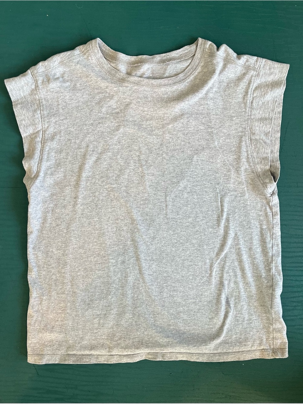 Everlane Light Gray Crew Neck Short Cap Sleeve Tee